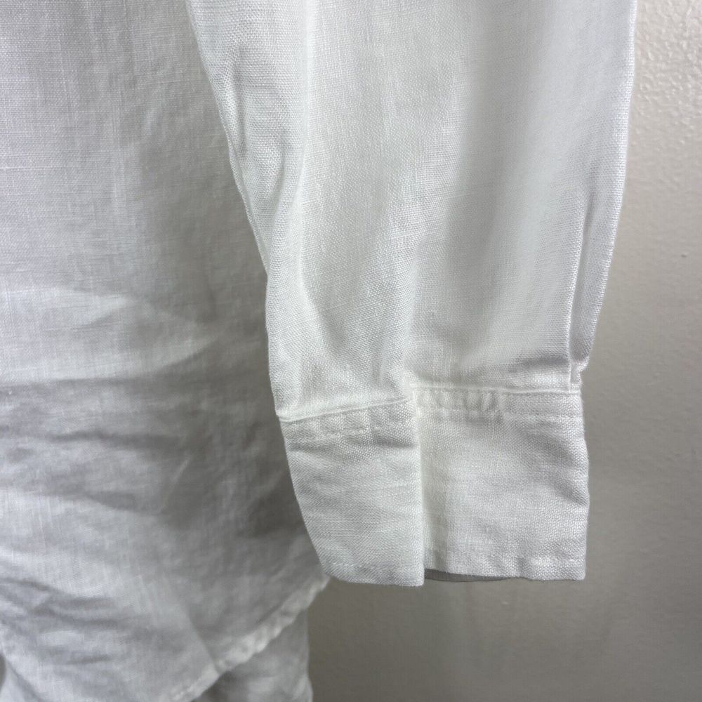 Soft Surroundings‎ Women Tunic Top Size Large White Cream Linen Button Blouse - Picture 10 of 16